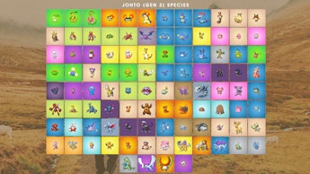 A screenshot of the Pokemon Go 2 Gen 2 Update in the Global Pokedex with the new Johto Pokemon