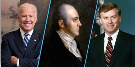 Joe Biden, Dan Quayle and Aaron Burr 
