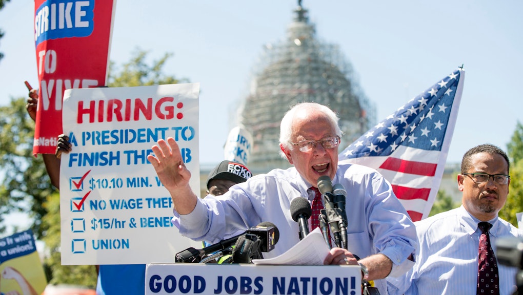 Bernie Sanders Just Introduced a Bill to Raise the Minimum Wage to $15
