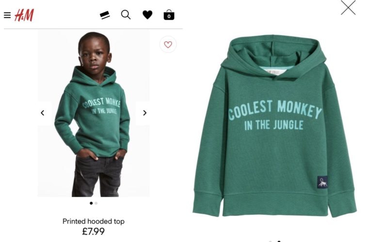 h and m sweater controversy