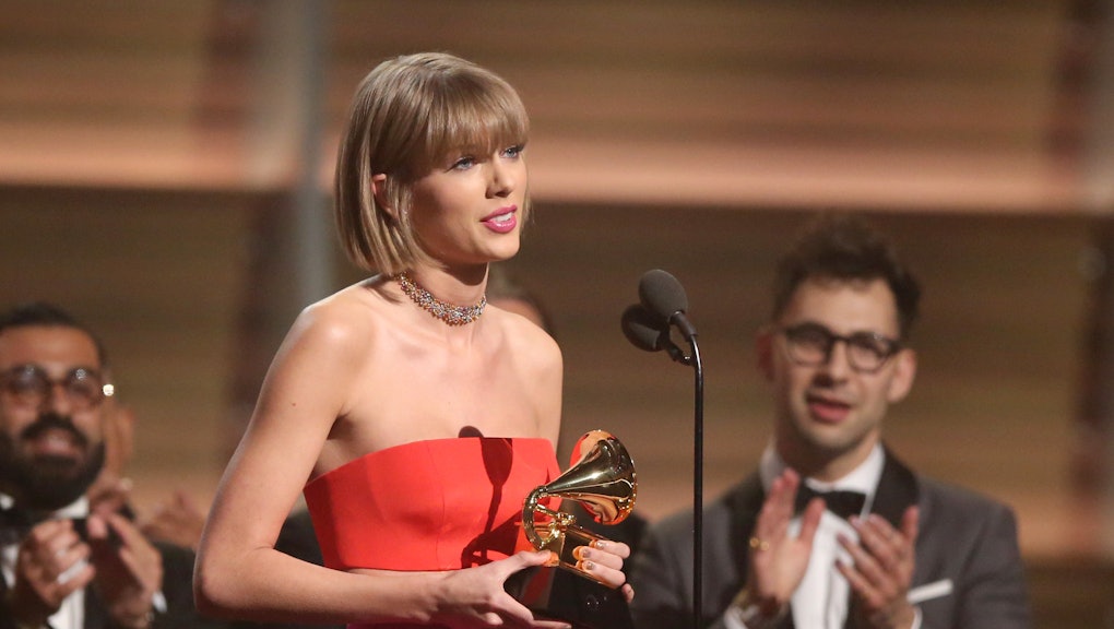 Taylor Swift Threw Serious Shade at Kanye West During Her Grammy