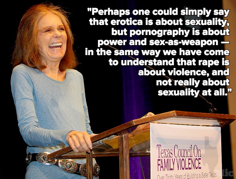 Gloria Steinem giving a speech