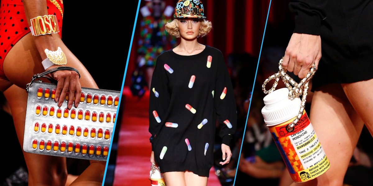 In the face of America's opioid epidemic, Moschino launches a drug-the