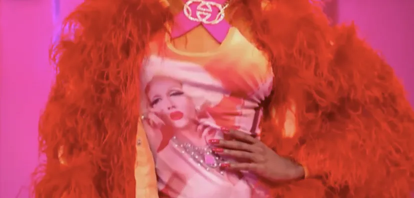 shea coulee pink dress Shea Coule's 'Drag Race' Finale Look, Up-Close