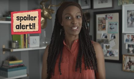 Franchesca Ramsey with the words "spoiler alert!" next to her