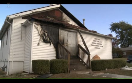 A burned down church in St. Louis 