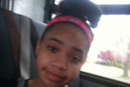 Blurry photo of Bresha Meadows, the teen who was charged with murder for killing her father