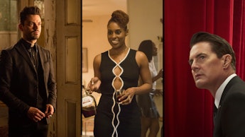 A three-part collage of 'Preacher,' 'Insecure', and Twin Peaks: Return' to watch when you're not wat...