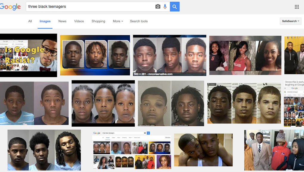 Google "Three Black Teenagers" vs. "Three White Teenagers" — See the ...