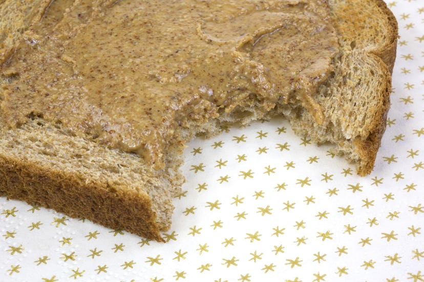 Whole wheat toast and almond butter