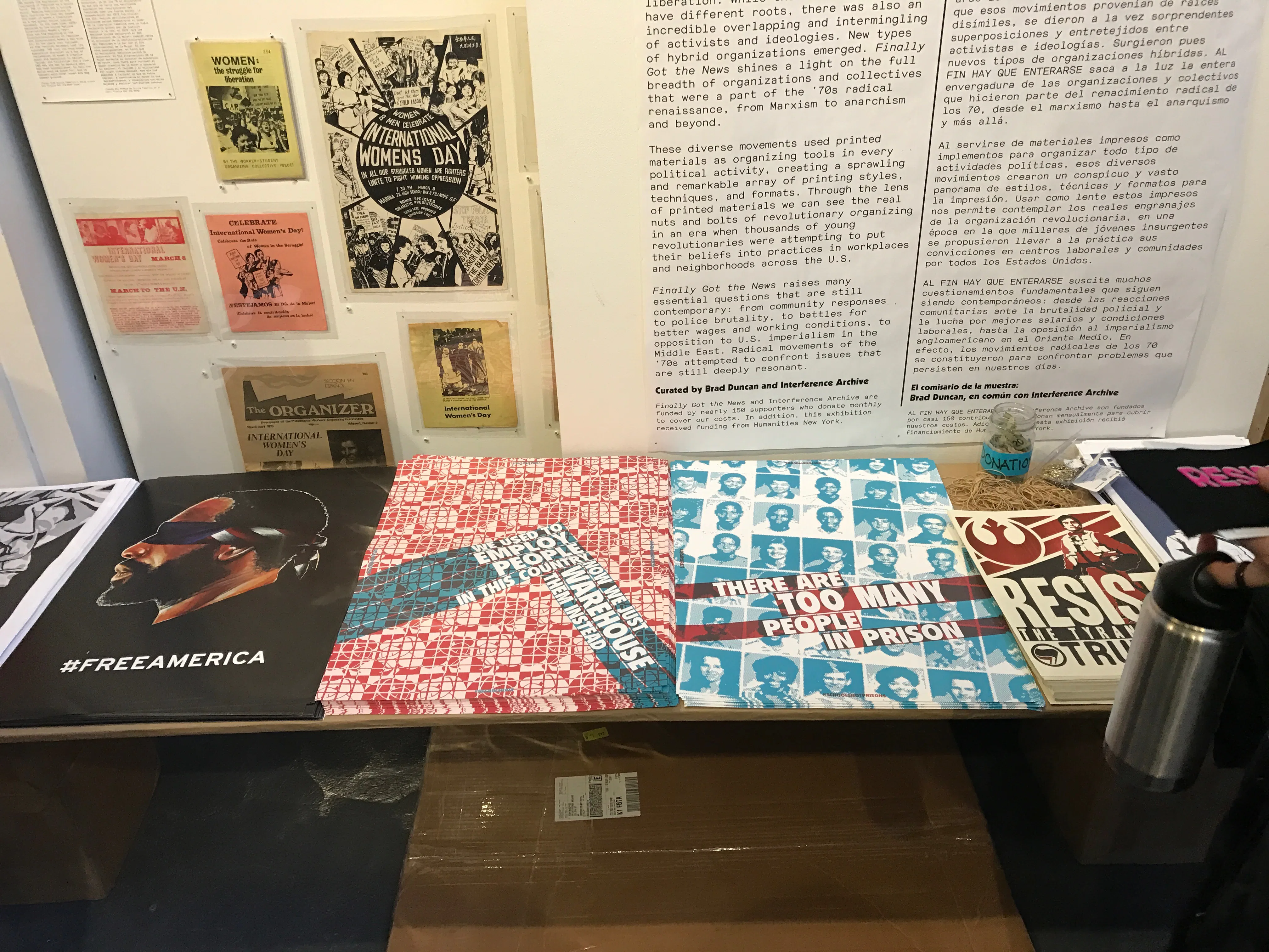 Brooklyn activists make free protest swag at propaganda party