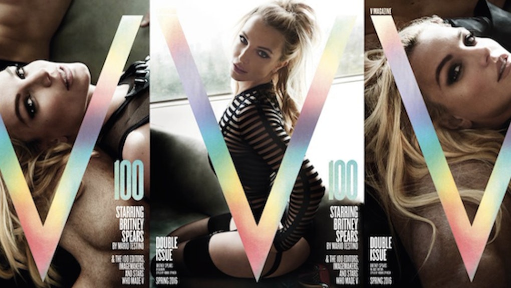 Britney Spears V Magazine Photos Twitter Doesn T Recognize Vegas Singer On New Cover