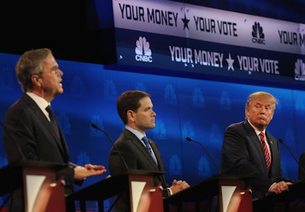 Trump, Rubio and Jeb Bush at the CNBC Republican Debate