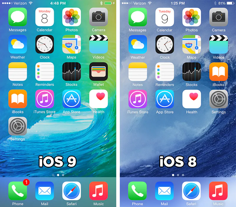 16 Side-by-Side Photos of New Features on iOS 9 Show How Your iPhone ...