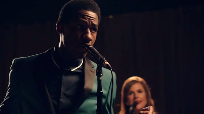 Leon Bridges' performing in his new music video 