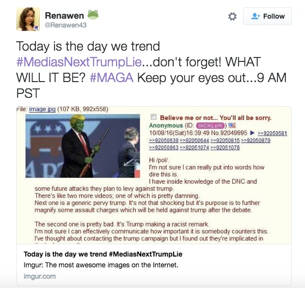 MediasNextTrumpLie Inside 4chan's pro Trump spam campaign to derail
