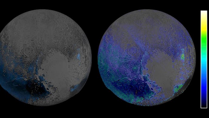 Illustration of Pluto full of water ice