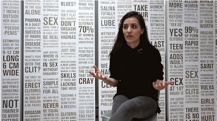 Sophia Wallace talking about her art project about the clitoris