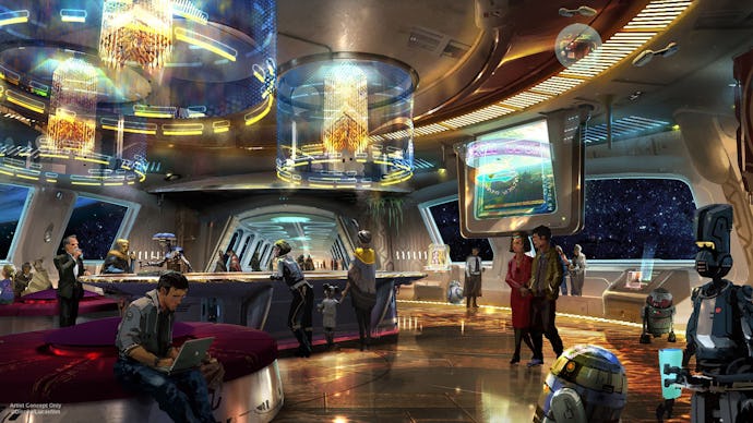 An illustration of the interior of ‘Star Wars’ hotel