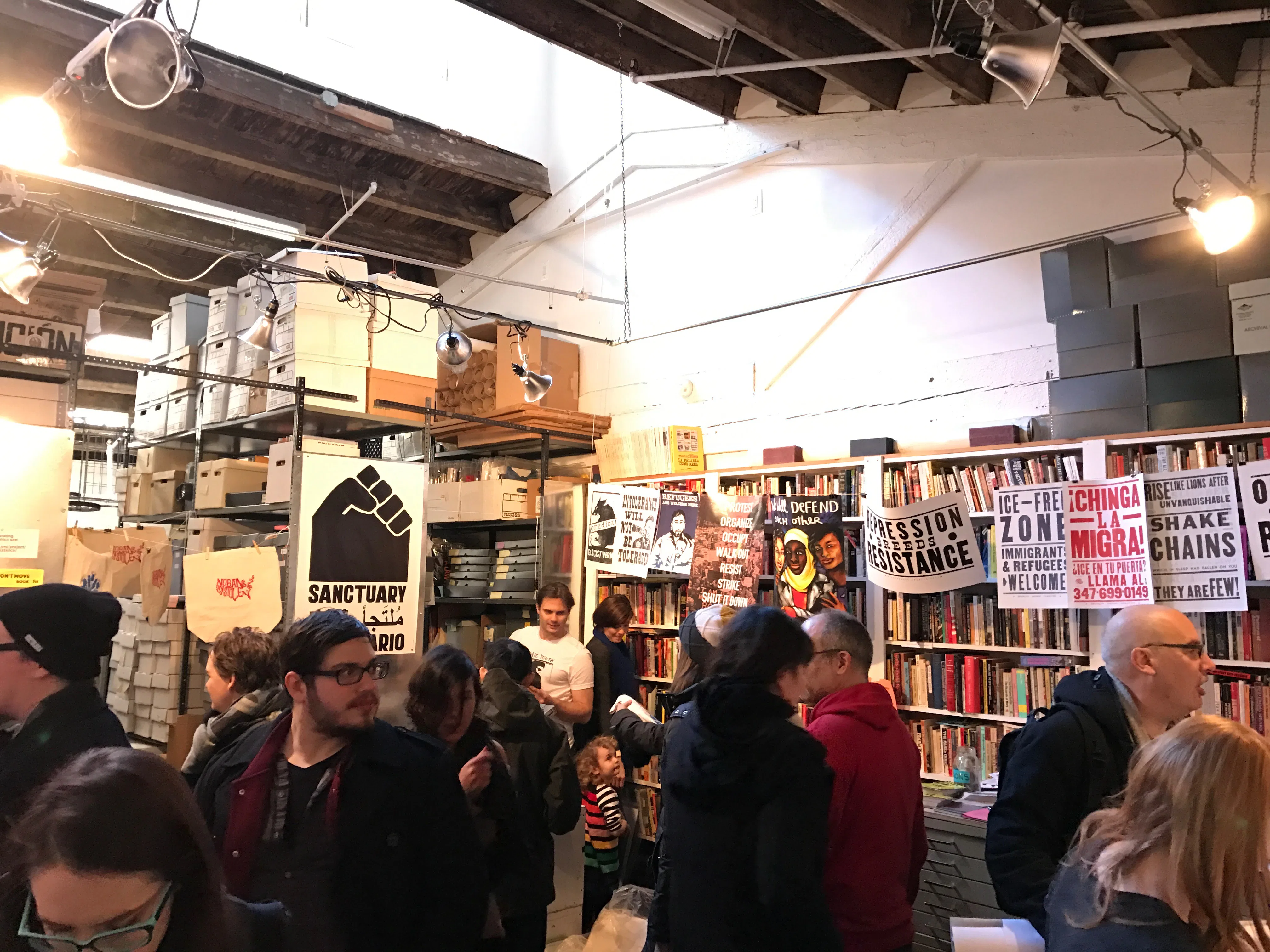 Brooklyn activists make free protest swag at propaganda party