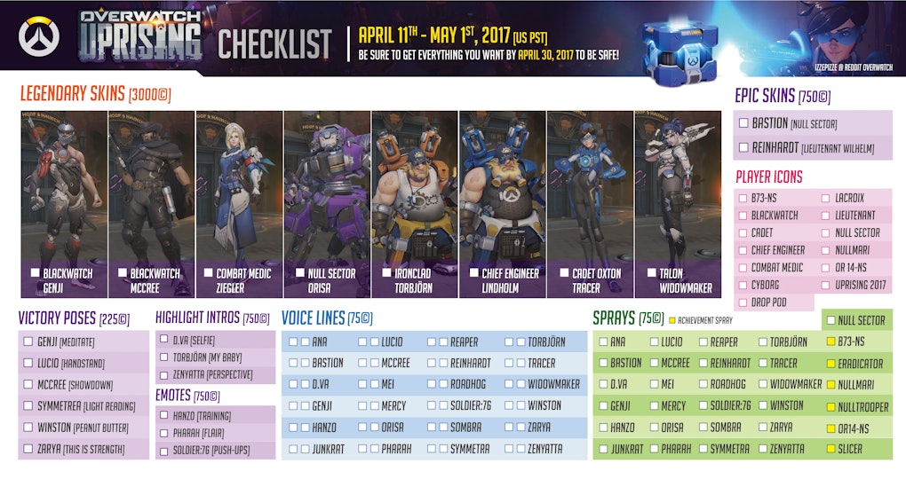 'Overwatch' Uprising Event Checklist How to make sure you get all the