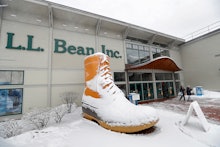 Large shoe in front of LL bean store.