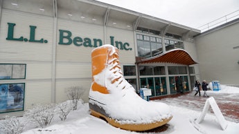 Large shoe in front of LL bean store.