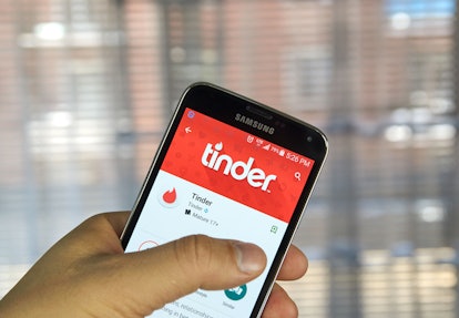 The Tinder app displayed on an Android phone.