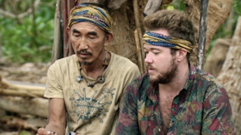 Tai Trang and Zeke Smith sitting next to each other in the 'Survivor'