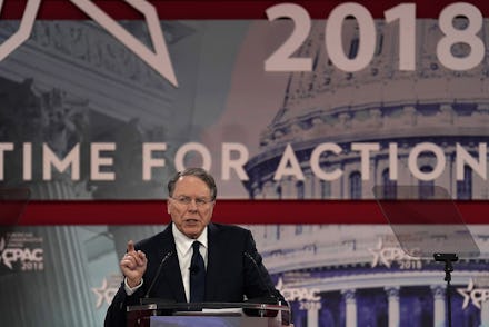 Wayne LaPierre during his speech