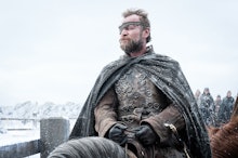 Beric from Game of Thrones on a horse