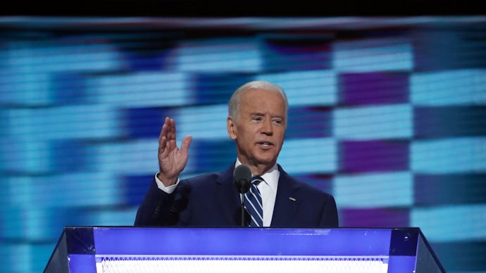 Joe Biden speaking at the 2015 Democratic National Convention