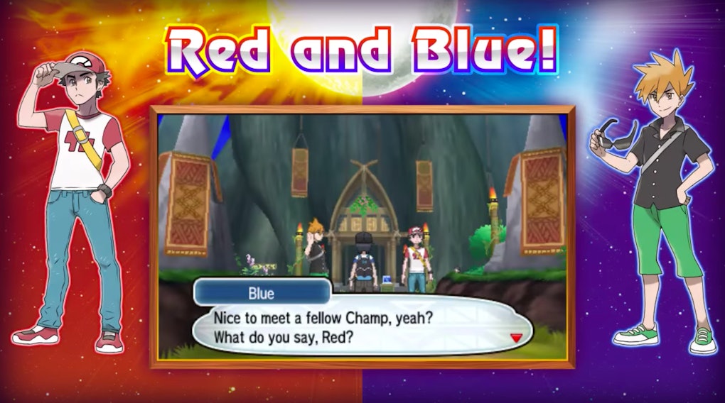 This Pokemon Sun And Moon Fan Theory About Red And Blue Is Exploding On Tumblr