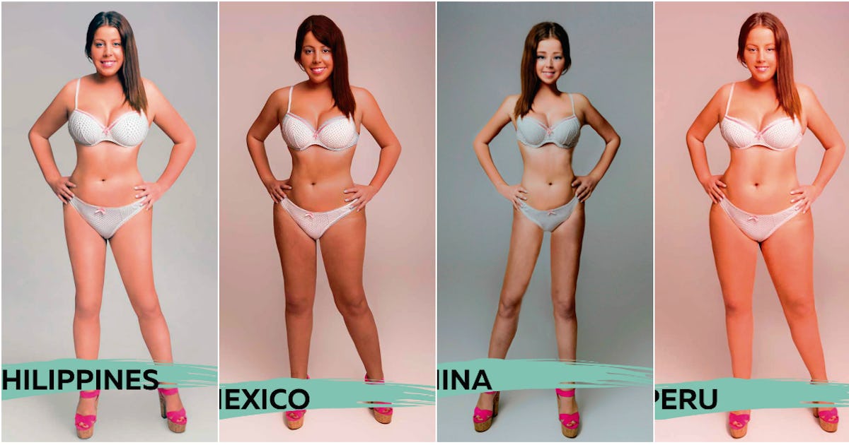 This Woman Got Photoshopped In 18 Countries To Show Their Very Different Beauty Standards This Woman Got Photoshopped In 18 Countries To Show Their Very Different Beauty Standards