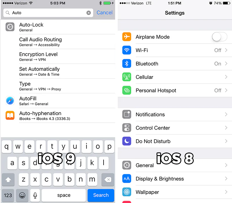 16 Side-by-Side Photos of New Features on iOS 9 Show How Your iPhone ...