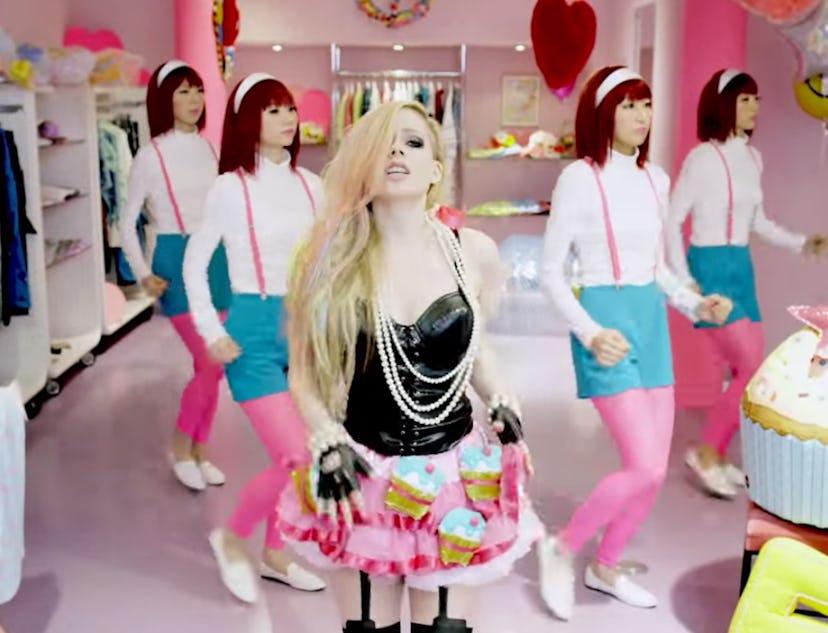 Screenshot from "Hello Kitty" by Avril Lavigne music video