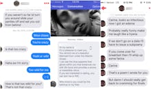 Screenshots of three conversations from dating app that were analyzed by a sex and dating expert