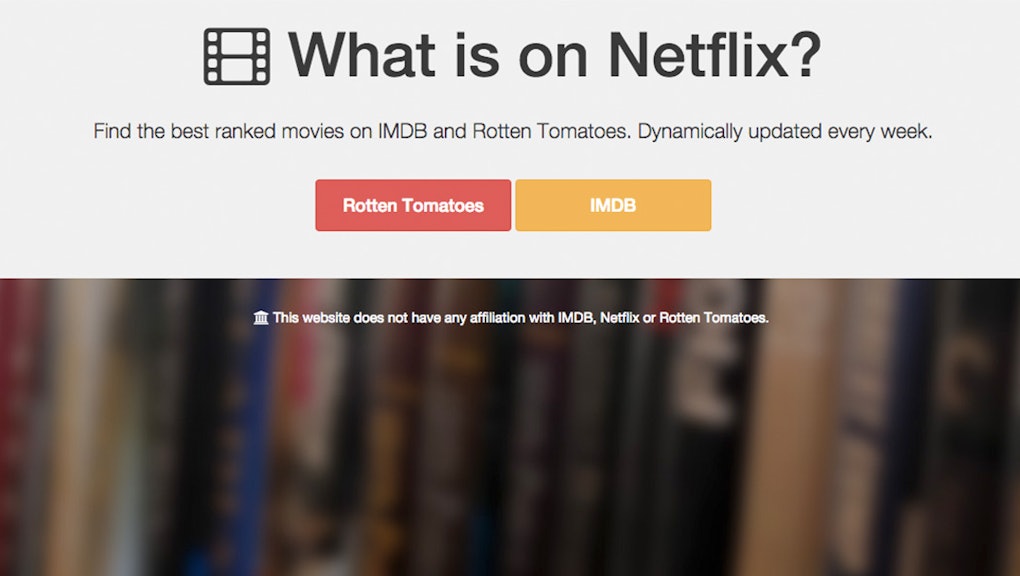 Finally The Perfect Website To Help You Pick Netflix Movies