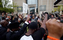 Black people protesting against discrimination