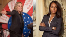 Collage of Leslie Knope and Olivia Pope feminist TV characters