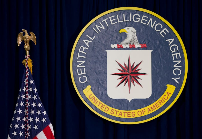 CIA logo next to the USA flag.
