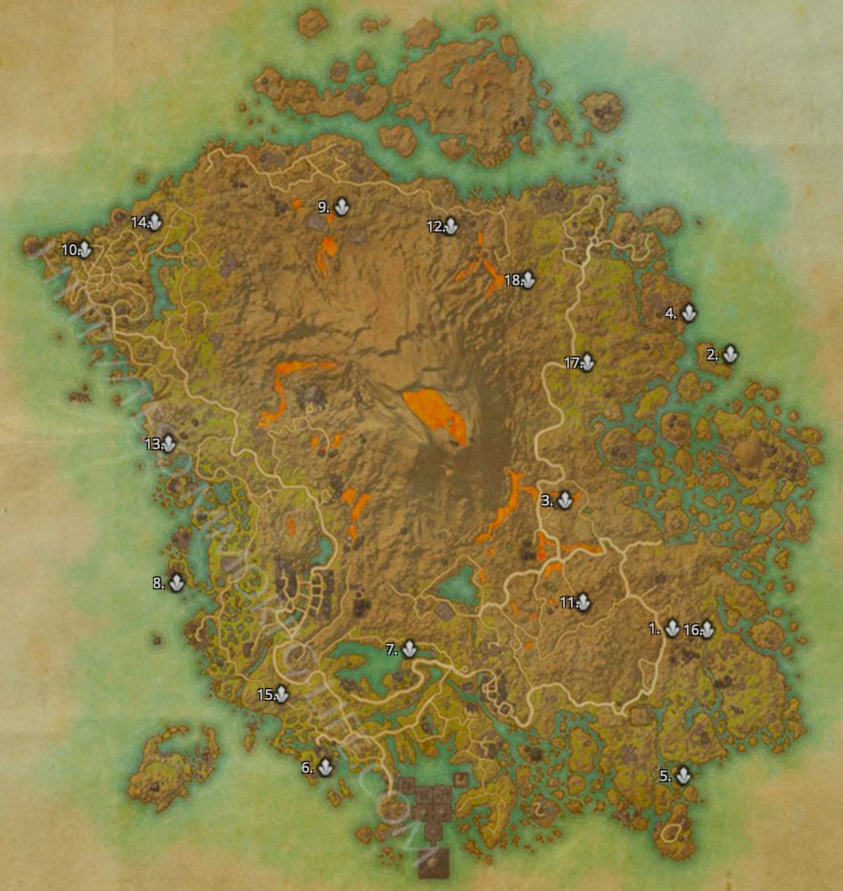 Eso Map Of Vvardenfell Elder Scrolls Online' Vvardenfell Map: 'Morrowind' Skyshards Locations  Revealed