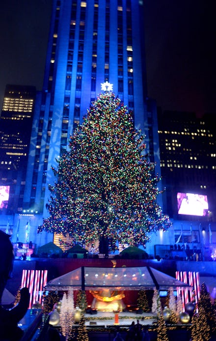 A big Christmas tree in NYC