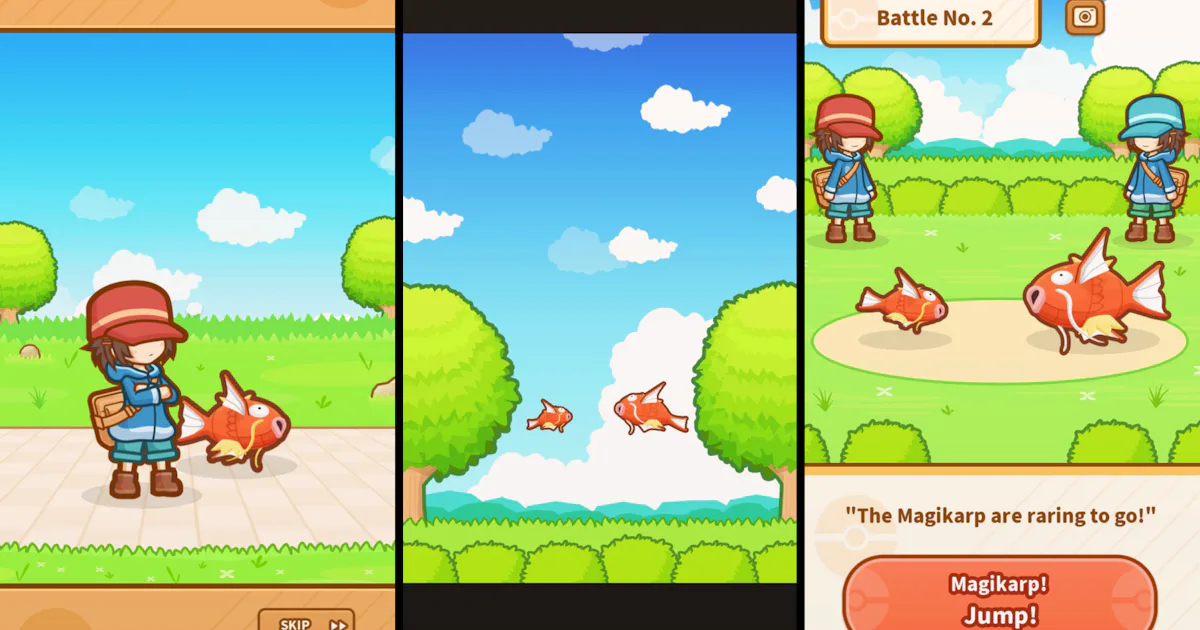 'Magikarp Jump' Patterns: These lovely fish come in all sizes and colors