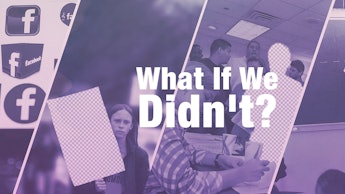 Collage of "What If We Didn’t?" text and many different photos of different people