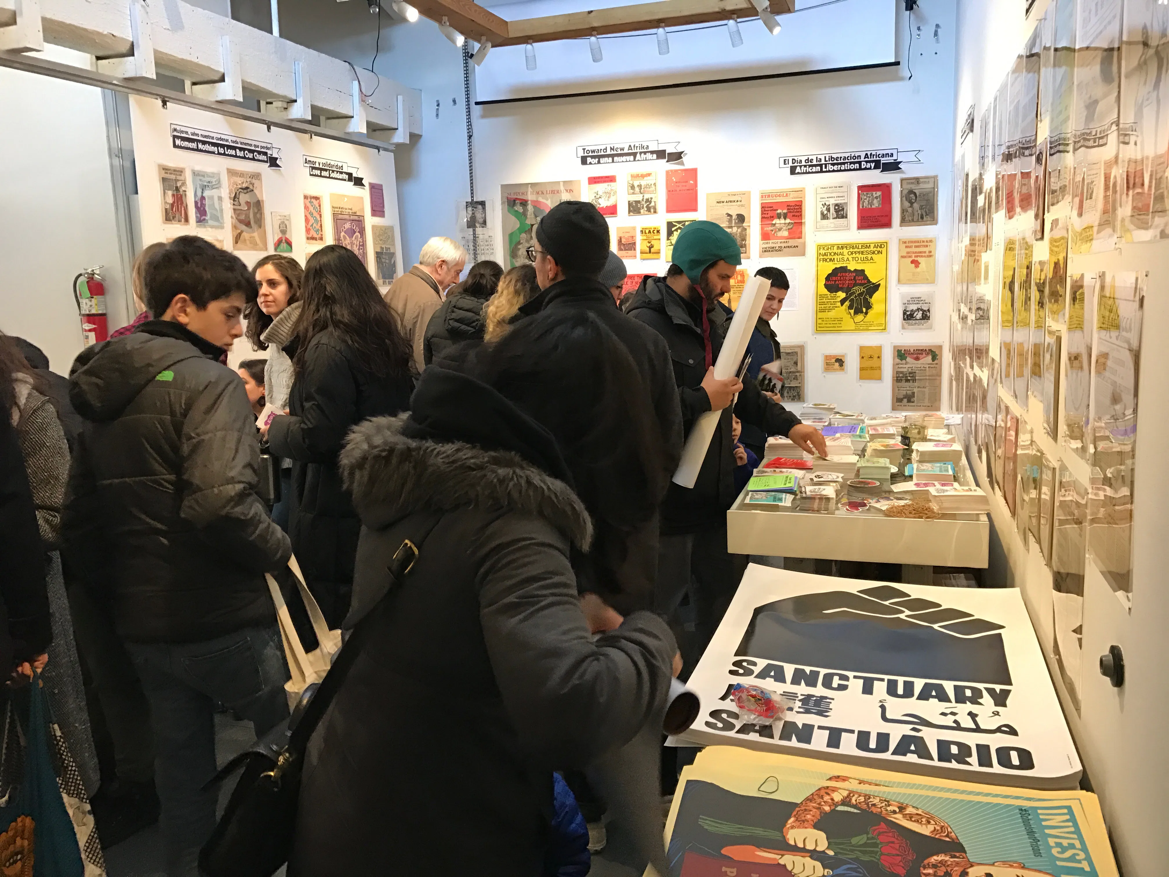 Brooklyn activists make free protest swag at propaganda party
