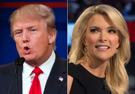 Photos of Donald Trump and Megyn Kelly side by side
