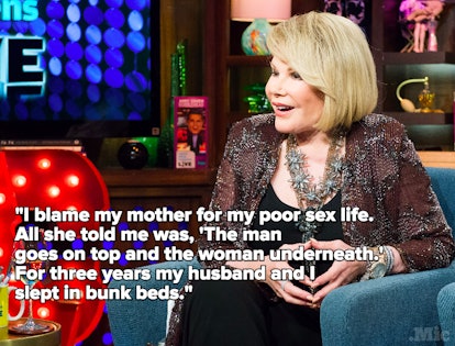 Joan Rivers blames her mother on her poor sex life