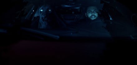 The Weeknd in his music video for Starboy