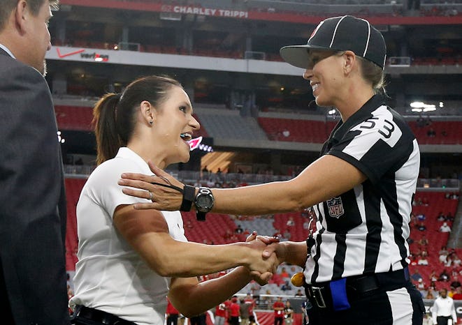 See the Historic Moment When the NFL's First Female Coach Met the NFL's ...
